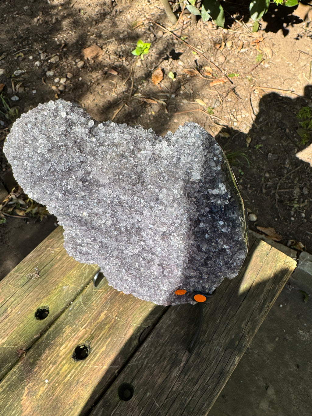 Statement Large Black Amethyst Crystal Cluster with Stand - Crystal home decor - Radiant Crystals UK