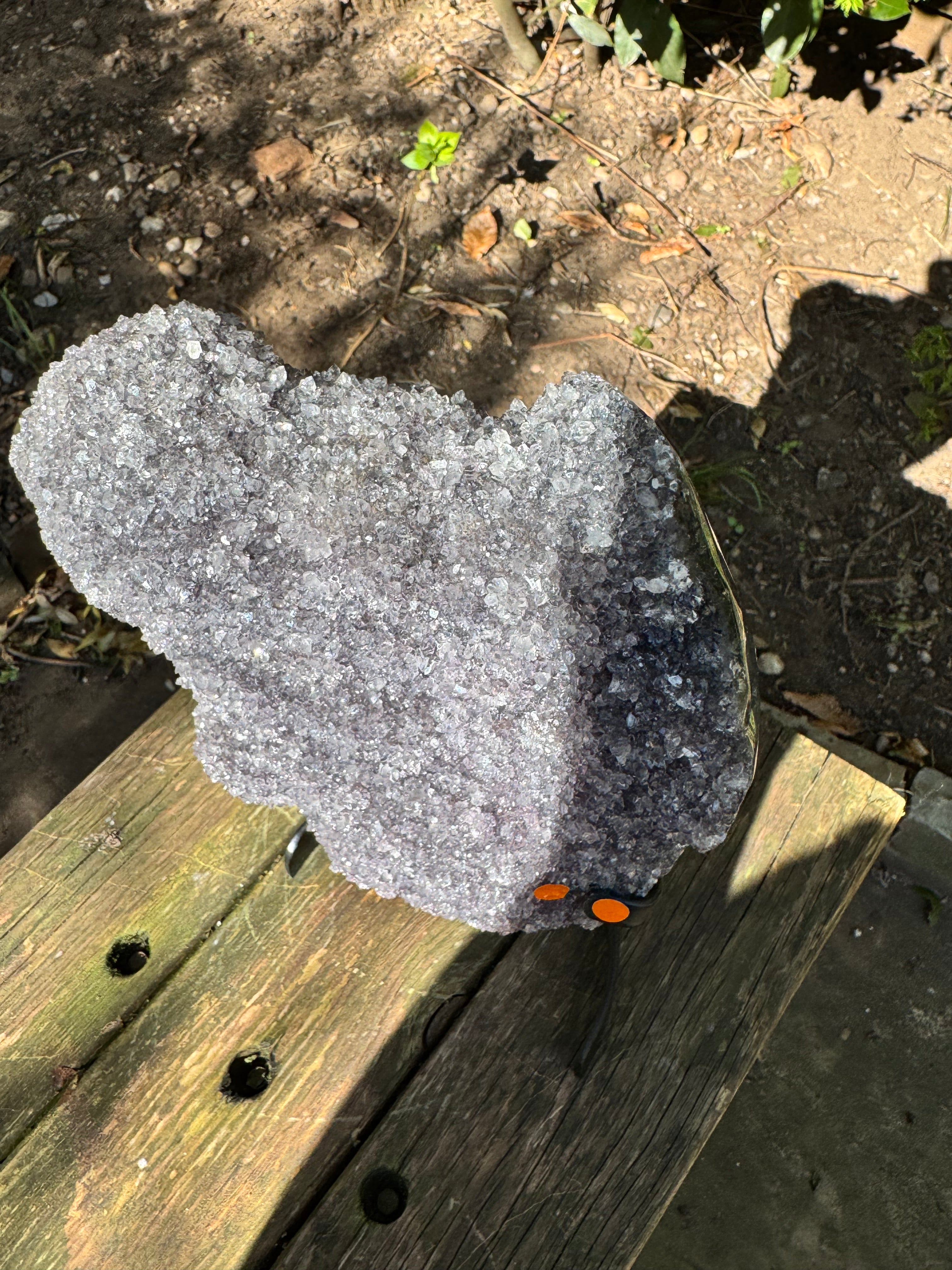 Statement Large Black Amethyst Crystal Cluster with Stand - Crystal home decor - Radiant Crystals UK
