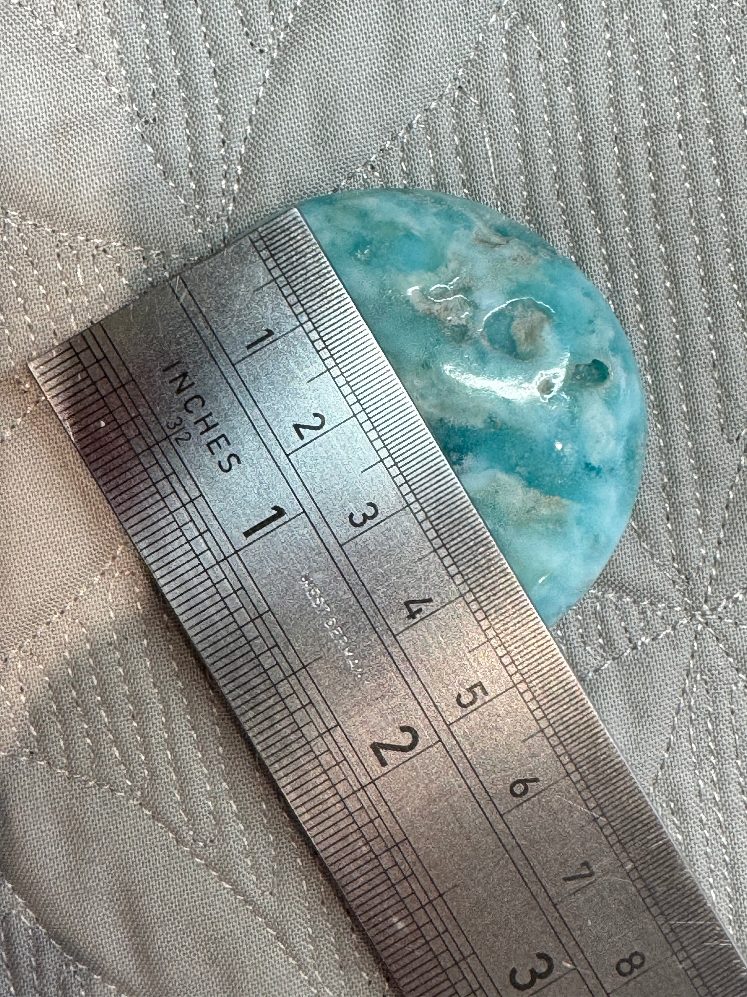Blue Aragonite Cookie Palm Stone - Turquoise Crystal for Emotional Balance - Radiant Crystals UK