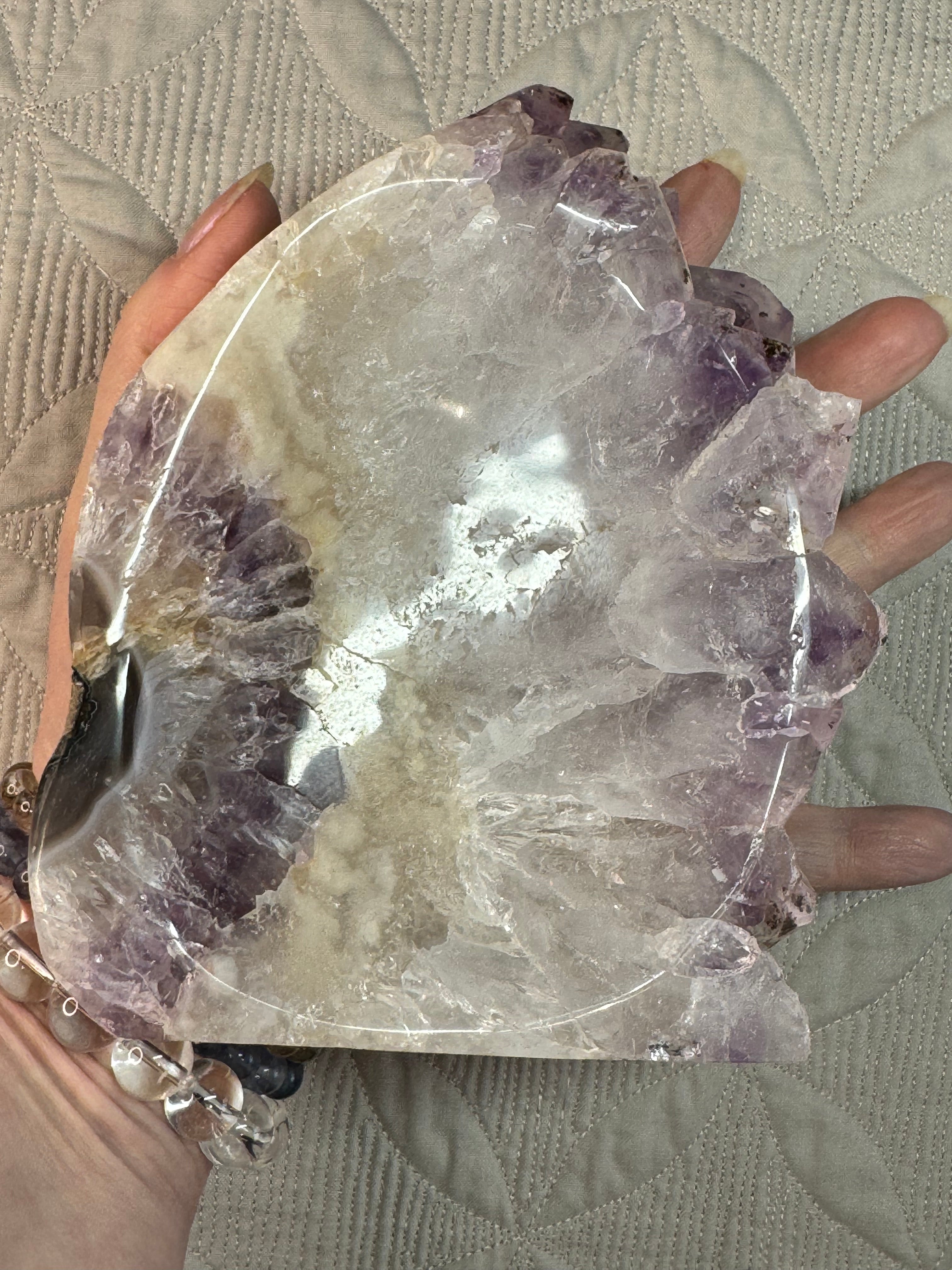 Amethyst Bowl 918g with Iron Inclusions | Natural Geode Crystal Dish | Radiant Crystals UK