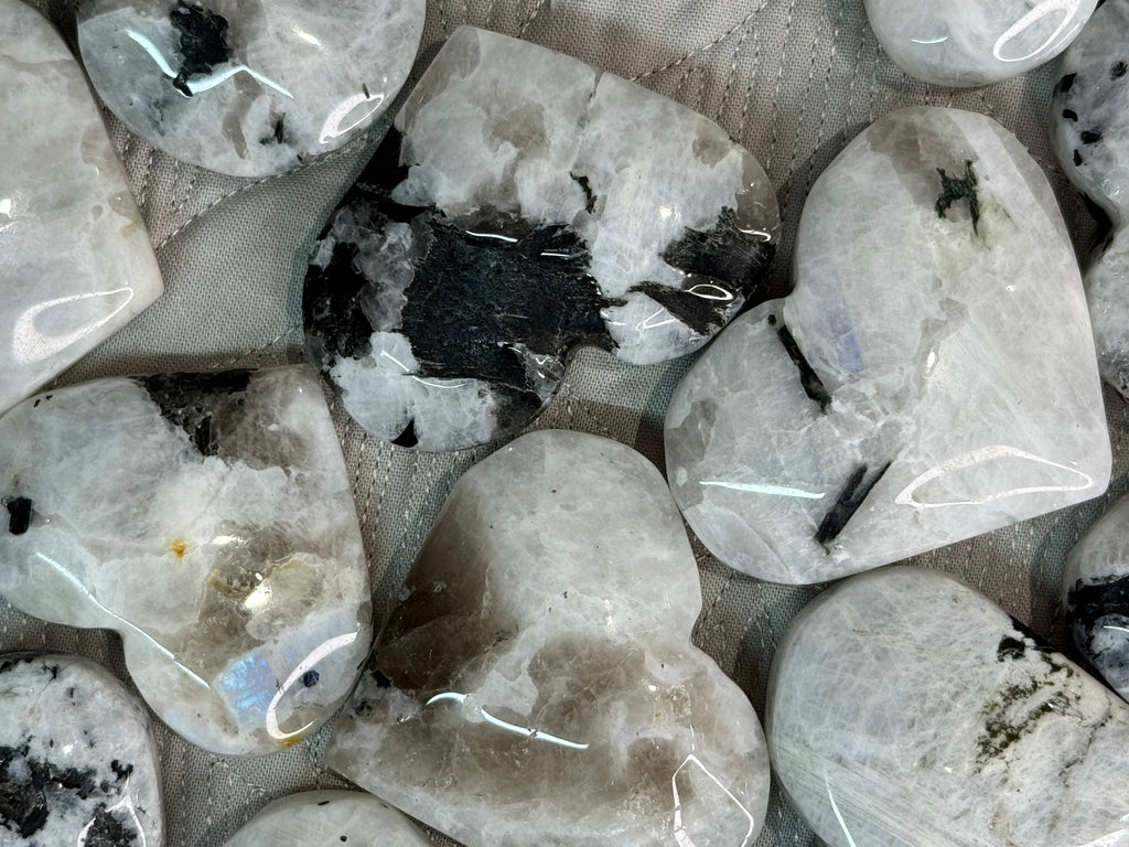 Close-up of gray and black stones with a rough texture