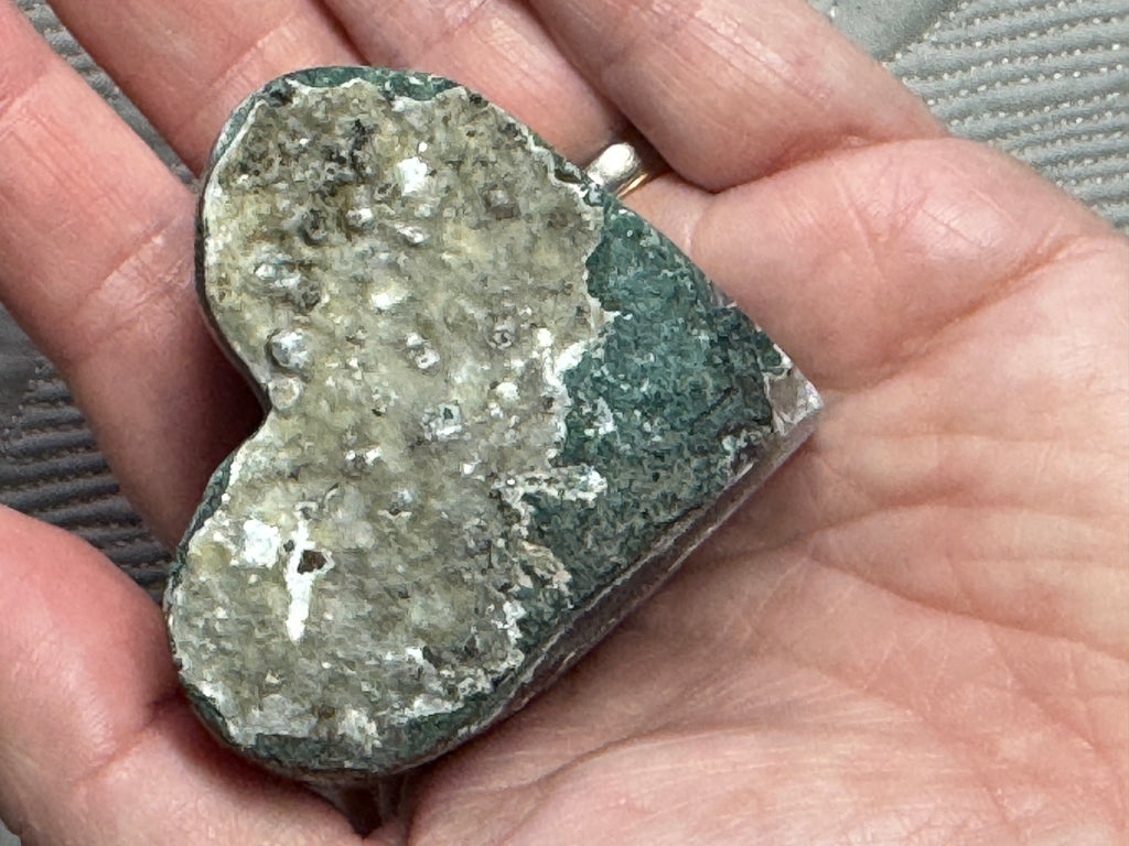 Pocket sized Amethyst Heart - Small Purple Crystal from Brazil - Radiant Crystals UK