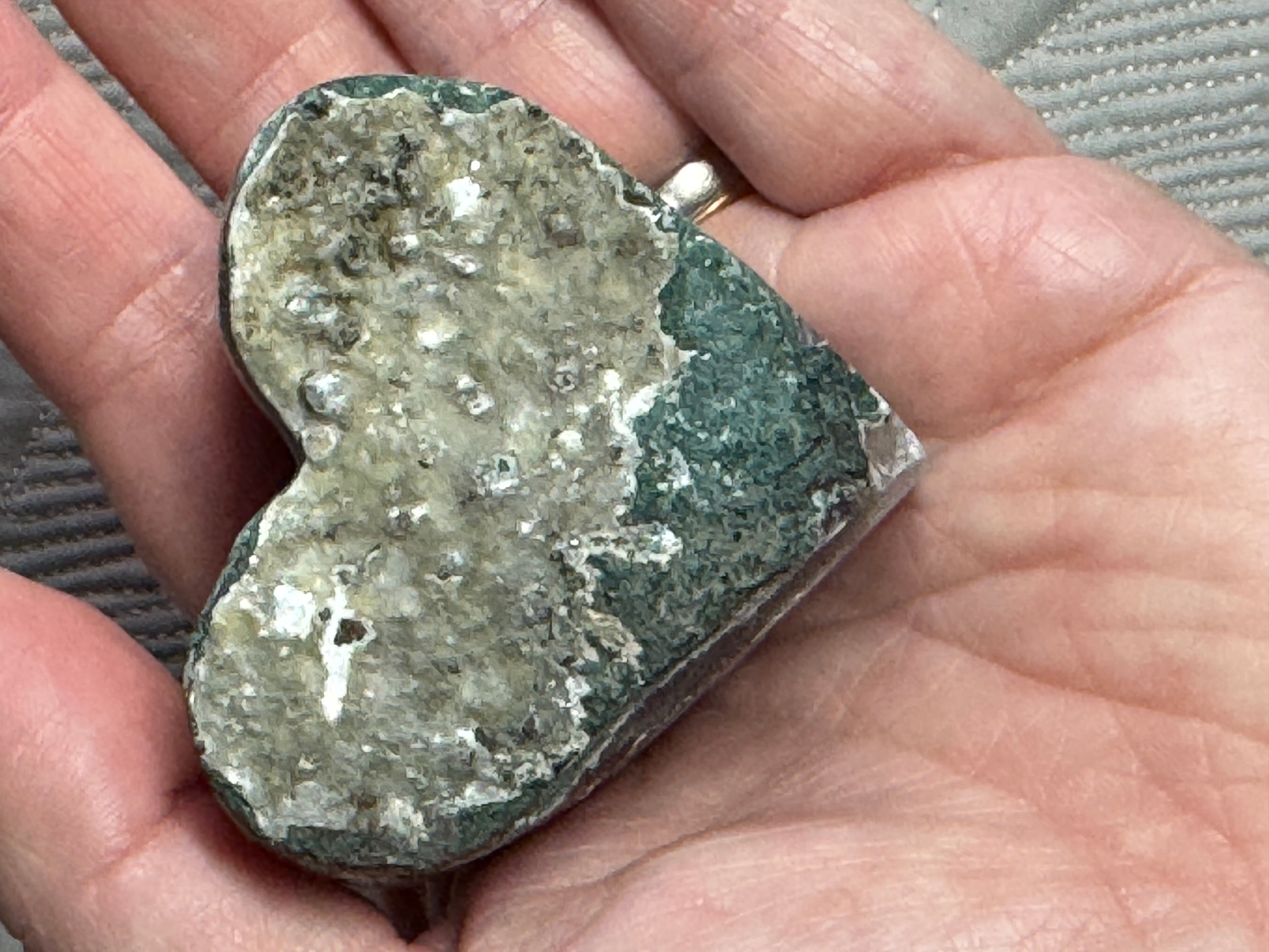 Pocket sized Amethyst Heart - Small Purple Crystal from Brazil - Radiant Crystals UK