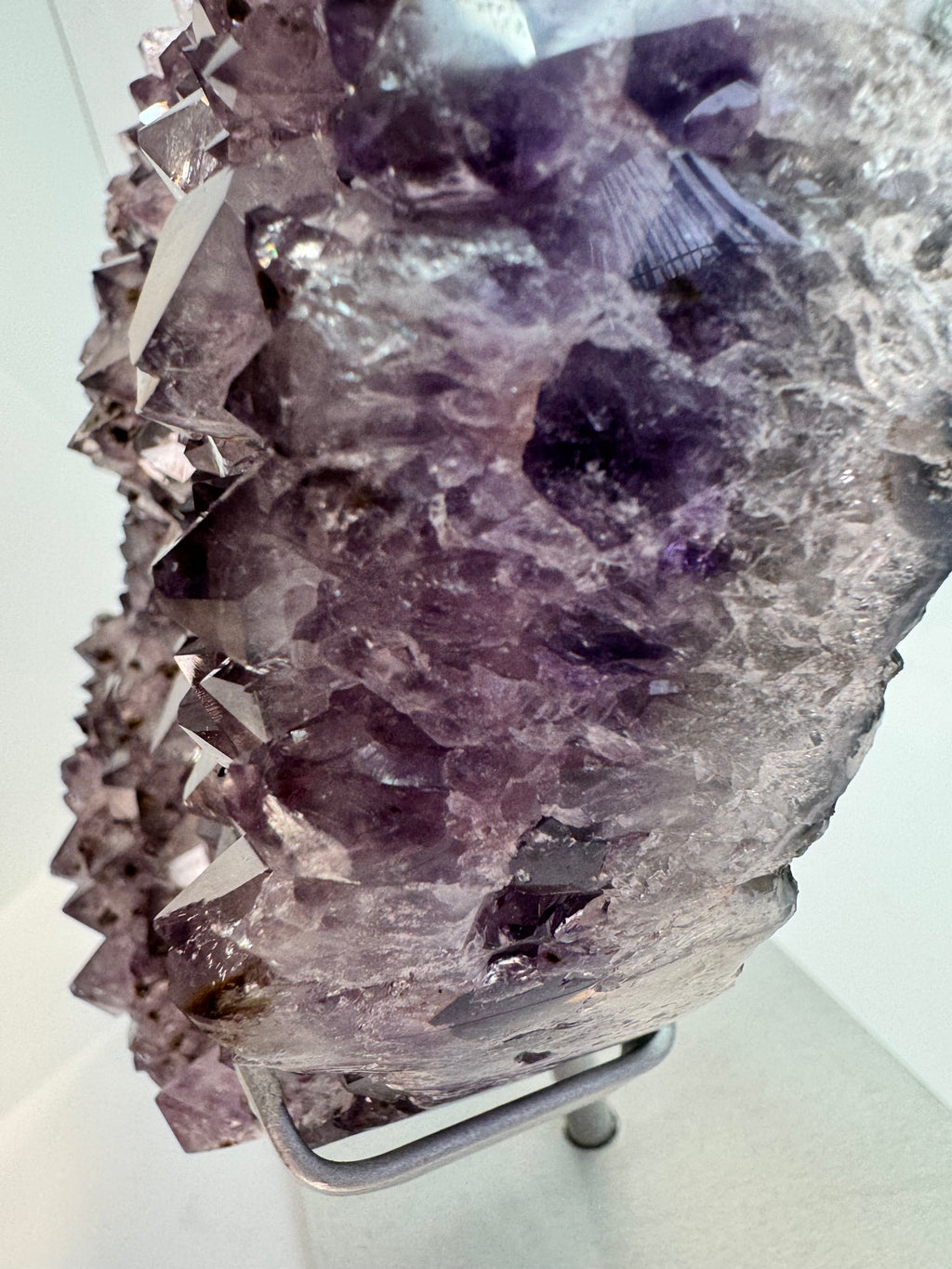 Large Amethyst Heart - Statement Crystal 2.63kg with Stand Brazil - Radiant Crystals UK