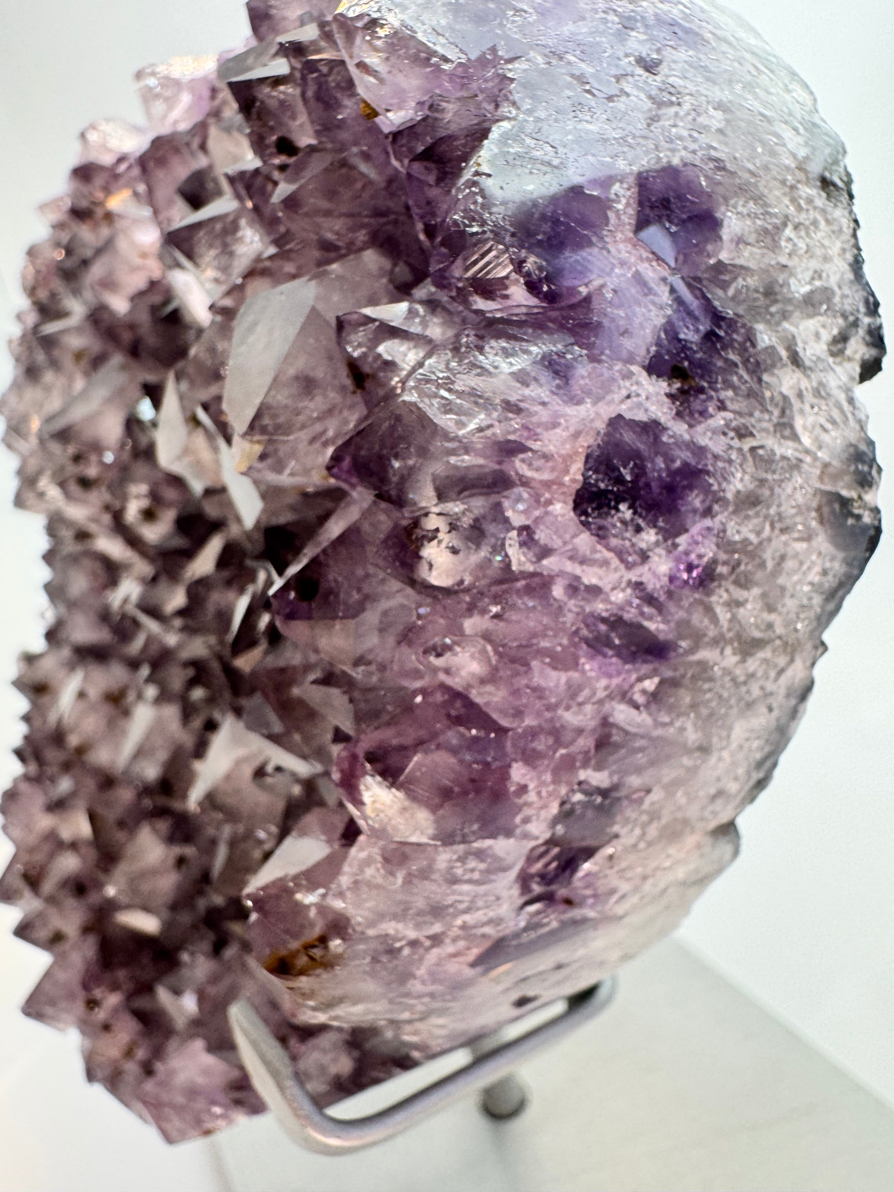 Large Amethyst Heart - Statement Crystal 2.63kg with Stand Brazil - Radiant Crystals UK