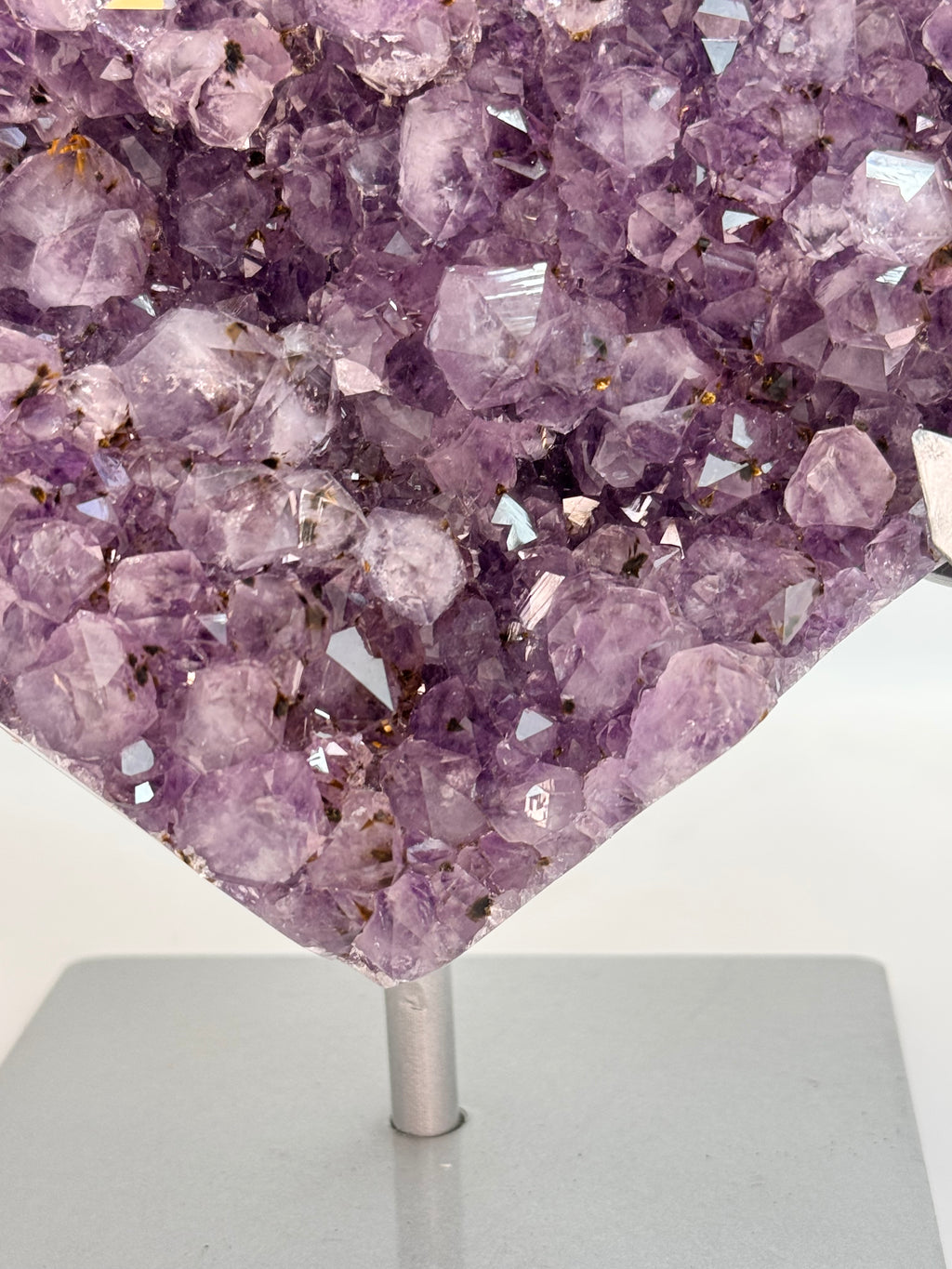Large Amethyst Heart - Statement Crystal 2.63kg with Stand Brazil - Radiant Crystals UK