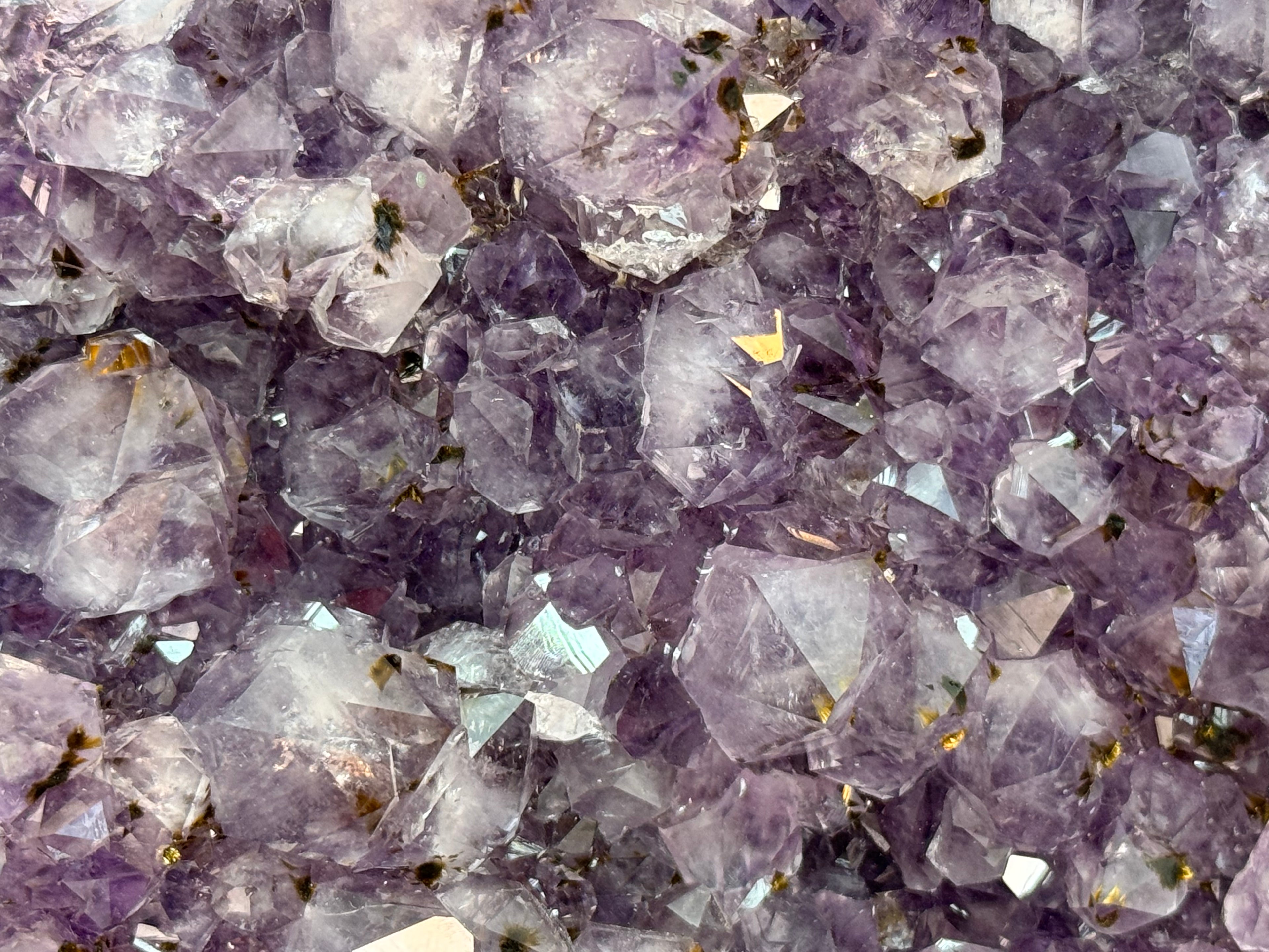 Close-up of purple crystal stones