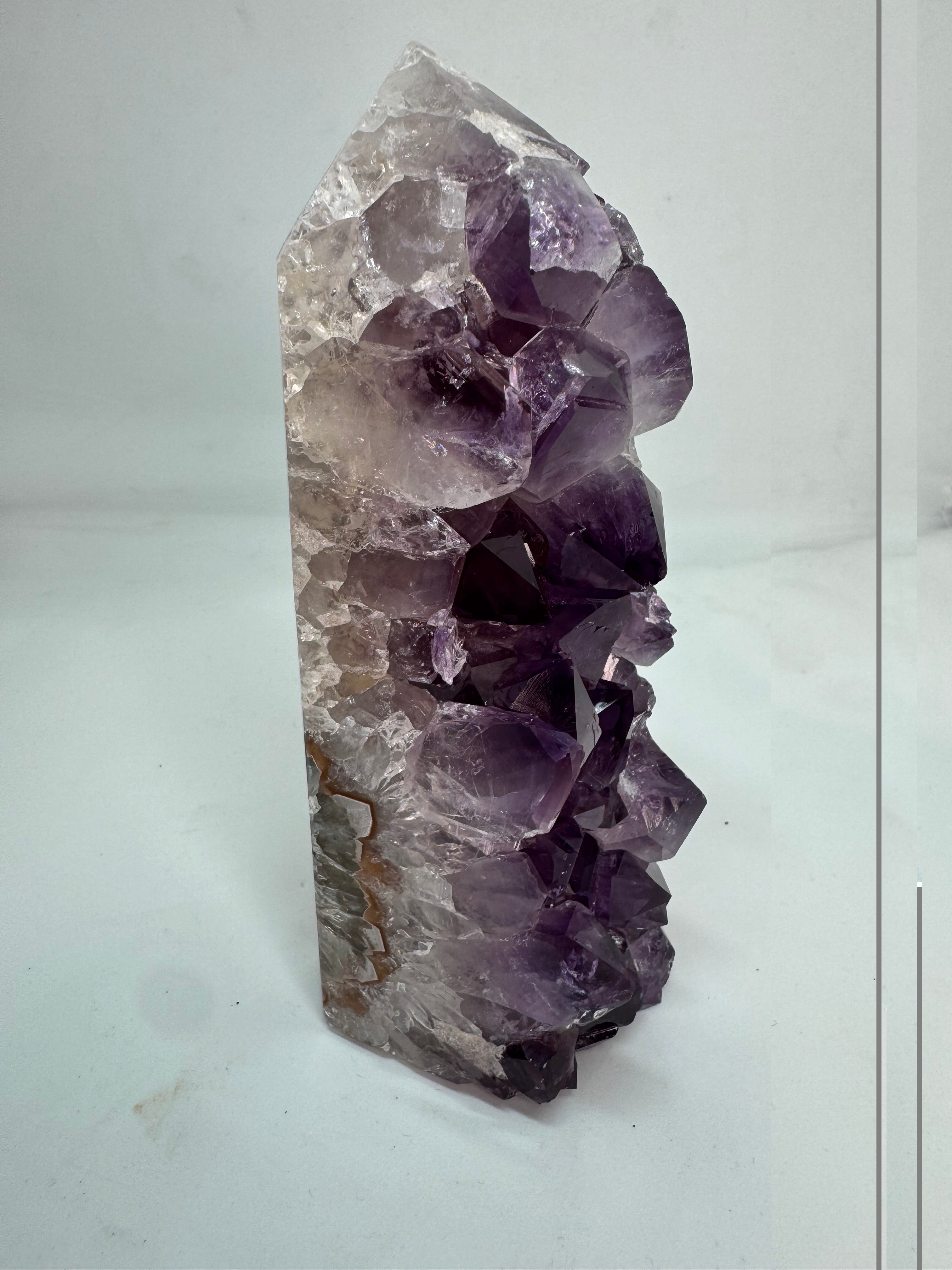 Deep Purple Amethyst Tower 716g | Natural Druzy Crystal Self Standing Brazil | Radiant Crystals UK