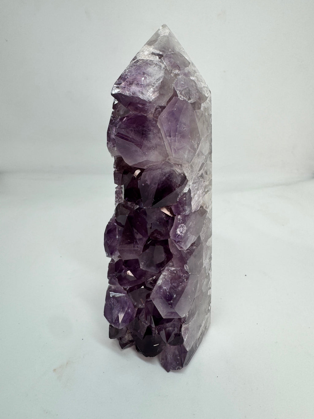 Deep Purple Amethyst Tower 716g | Natural Druzy Crystal Self Standing Brazil | Radiant Crystals UK