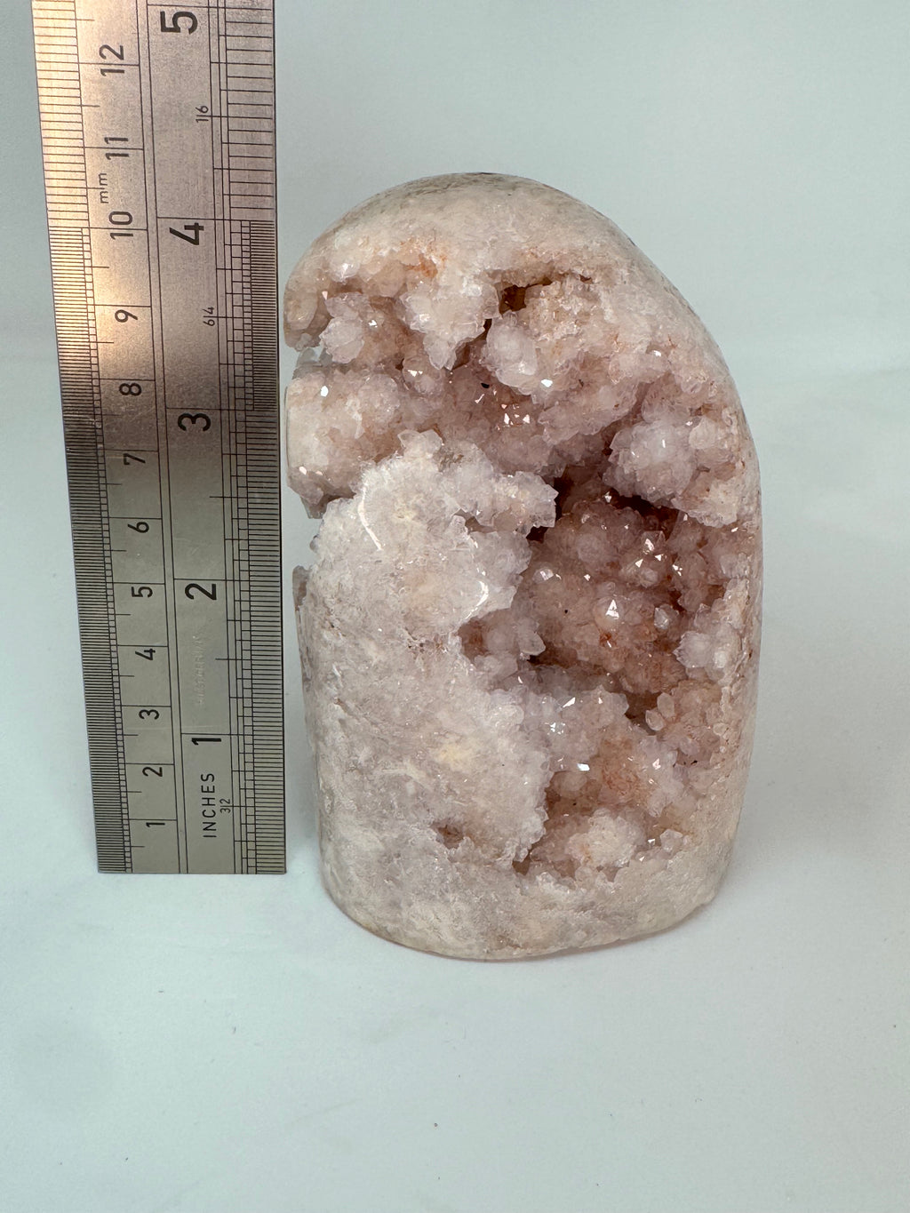 Pink Amethyst Tower 633g | Pastel Druzy Freeform Self Standing | Radiant Crystals UK
