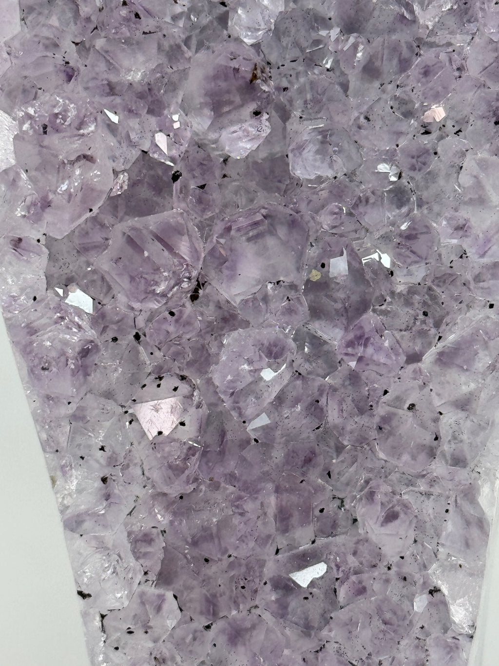 Purple Amethyst Heart - Natural Crystal with Gold Stand 769g - Radiant Crystals UK