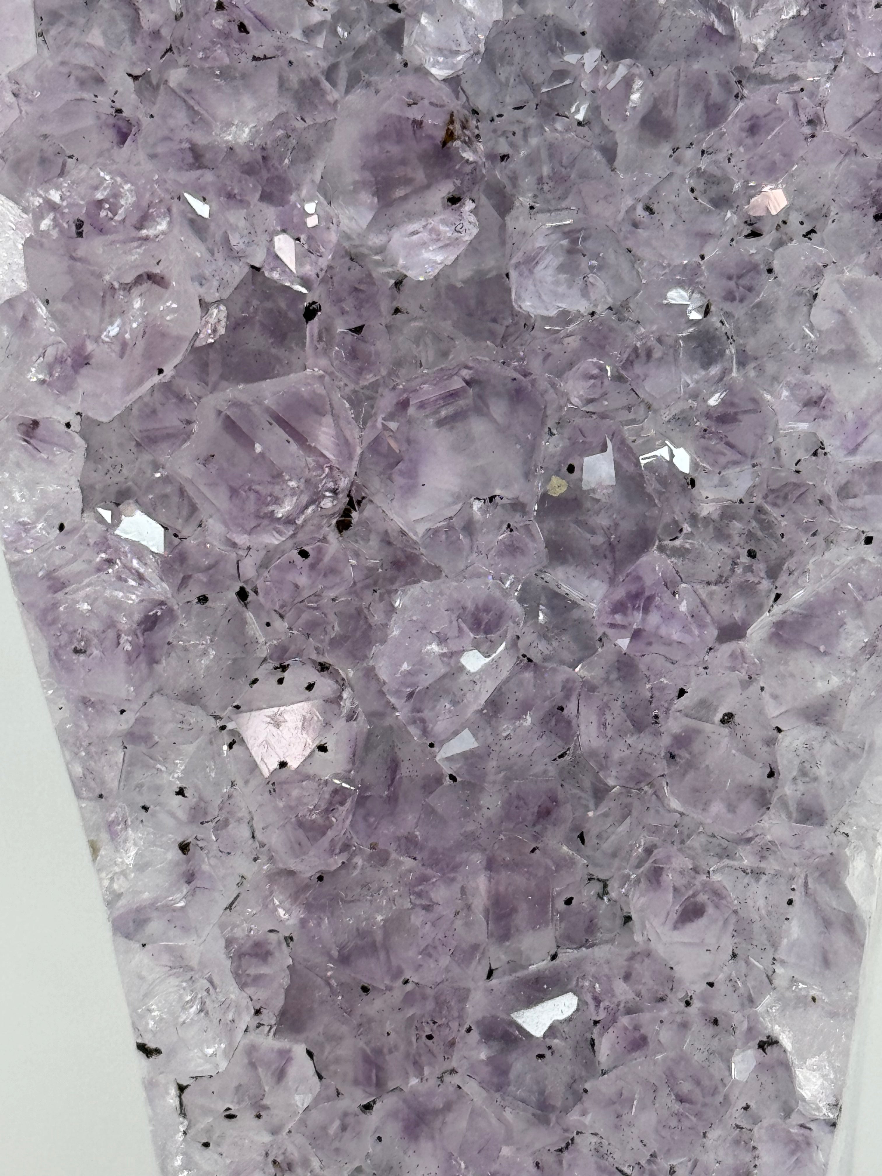 Purple Amethyst Heart - Natural Crystal with Gold Stand 769g - Radiant Crystals UK