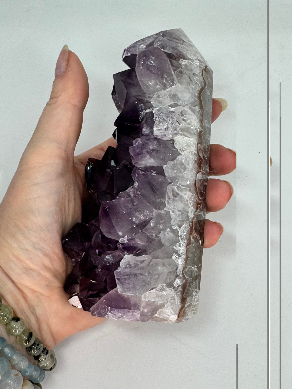 Deep Purple Amethyst Tower 716g | Natural Druzy Crystal Self Standing Brazil | Radiant Crystals UK