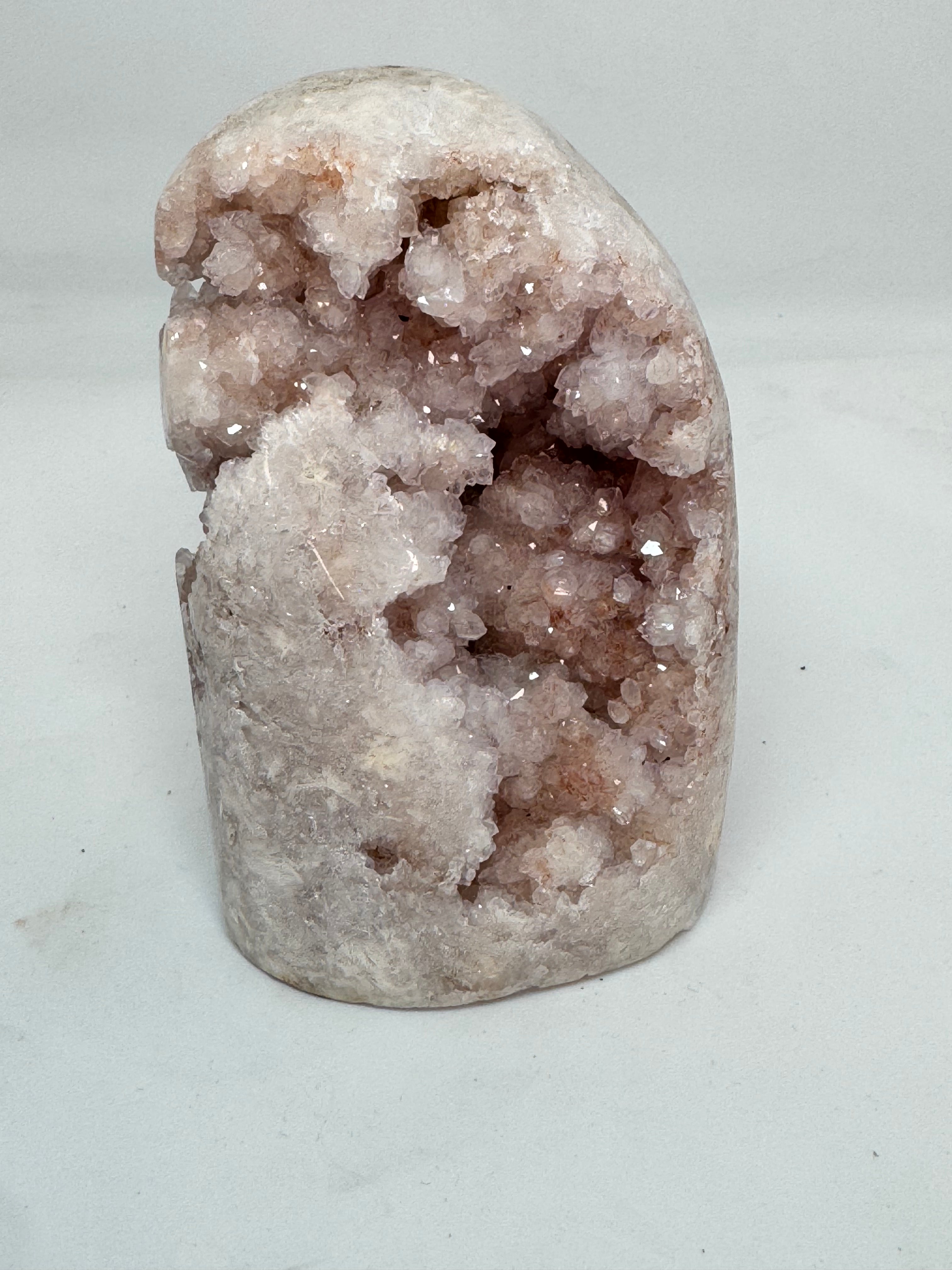 Pink Amethyst Tower 633g | Pastel Druzy Freeform Self Standing | Radiant Crystals UK