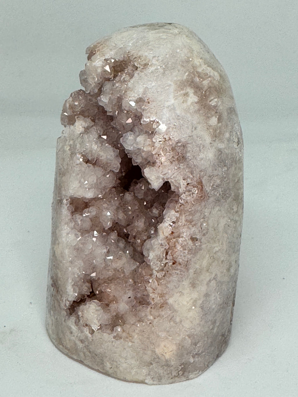 Pink Amethyst Tower 633g | Pastel Druzy Freeform Self Standing | Radiant Crystals UK
