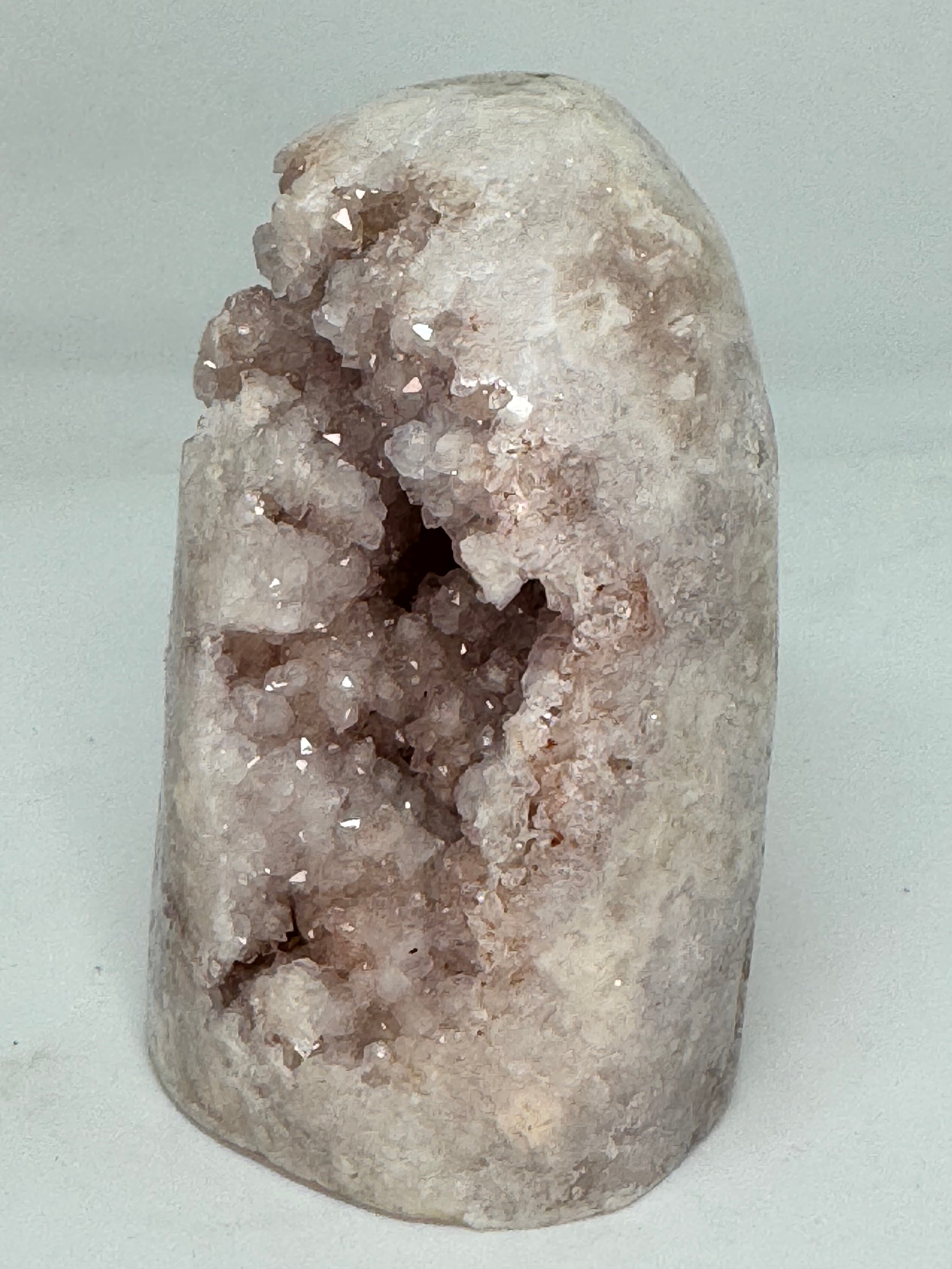 Pink Amethyst Tower 633g | Pastel Druzy Freeform Self Standing | Radiant Crystals UK