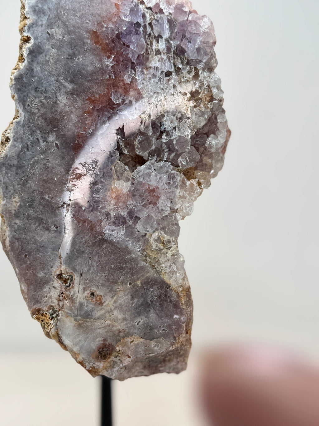 Pink Amethyst Slice 904g on Stand | Natural Druzy Crystal Brazil | Radiant Crystals UK
