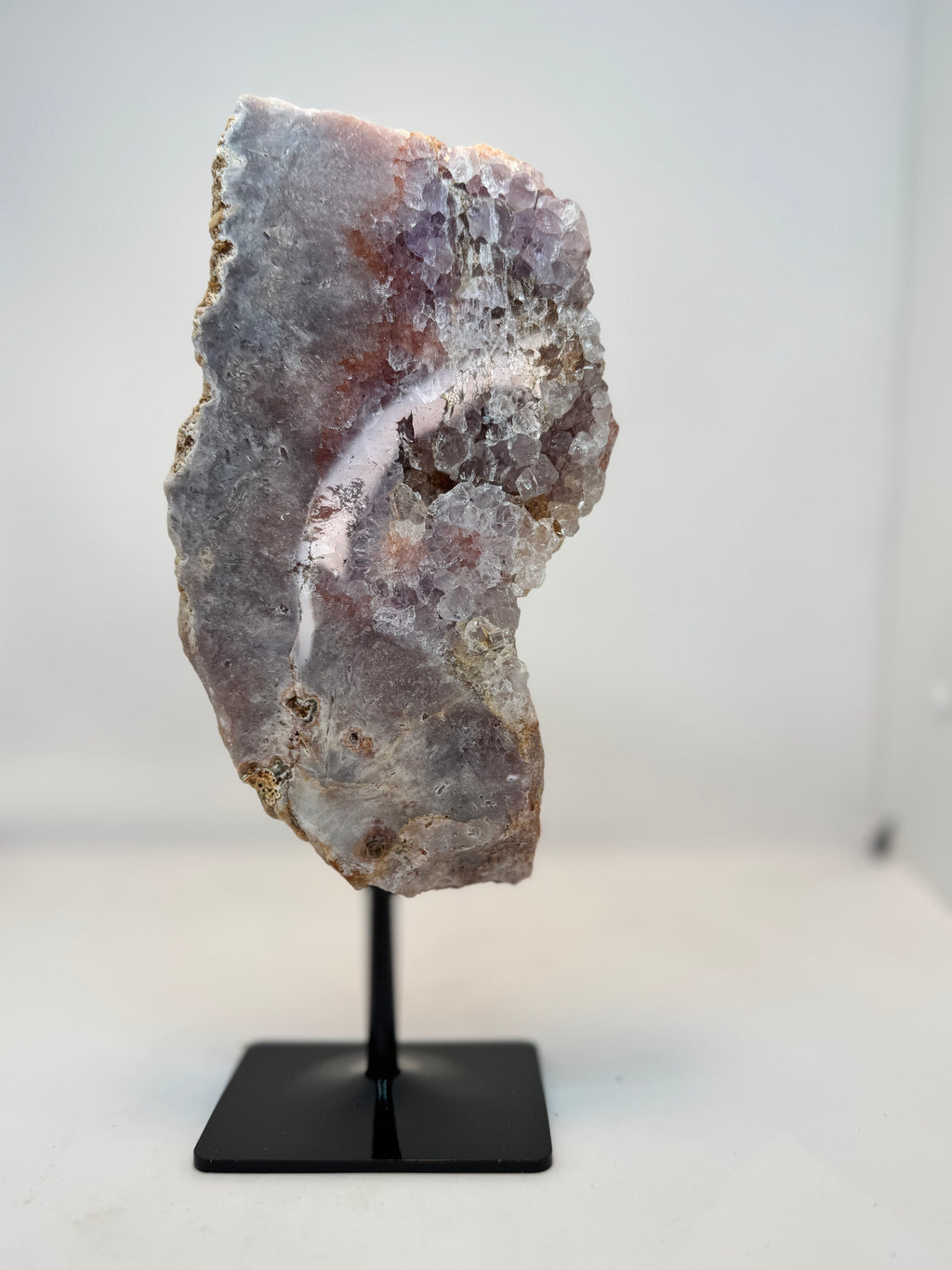 Pink Amethyst Slice 904g on Stand | Natural Druzy Crystal Brazil | Radiant Crystals UK