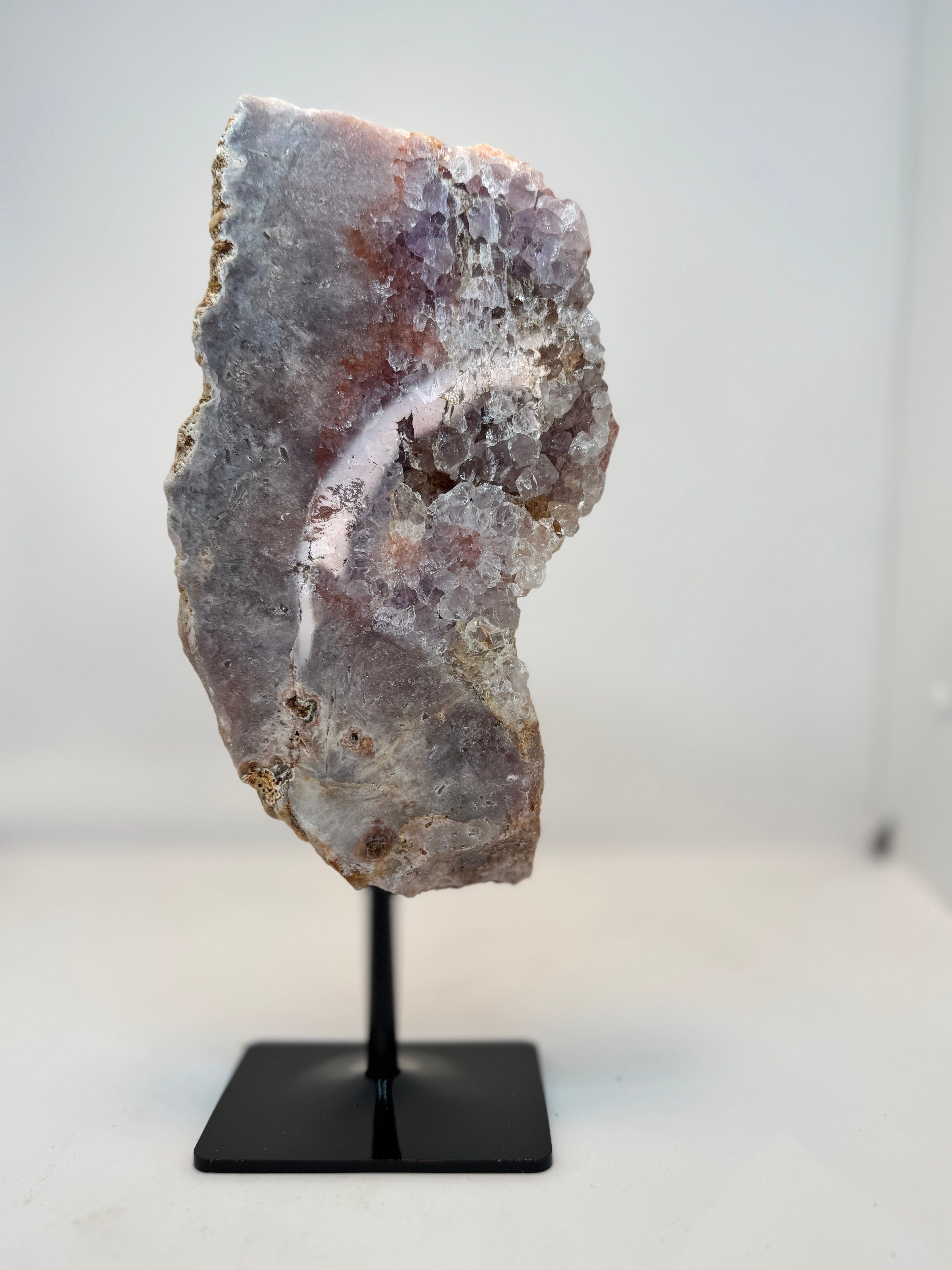 Pink Amethyst Slice 904g on Stand | Natural Druzy Crystal Brazil | Radiant Crystals UK