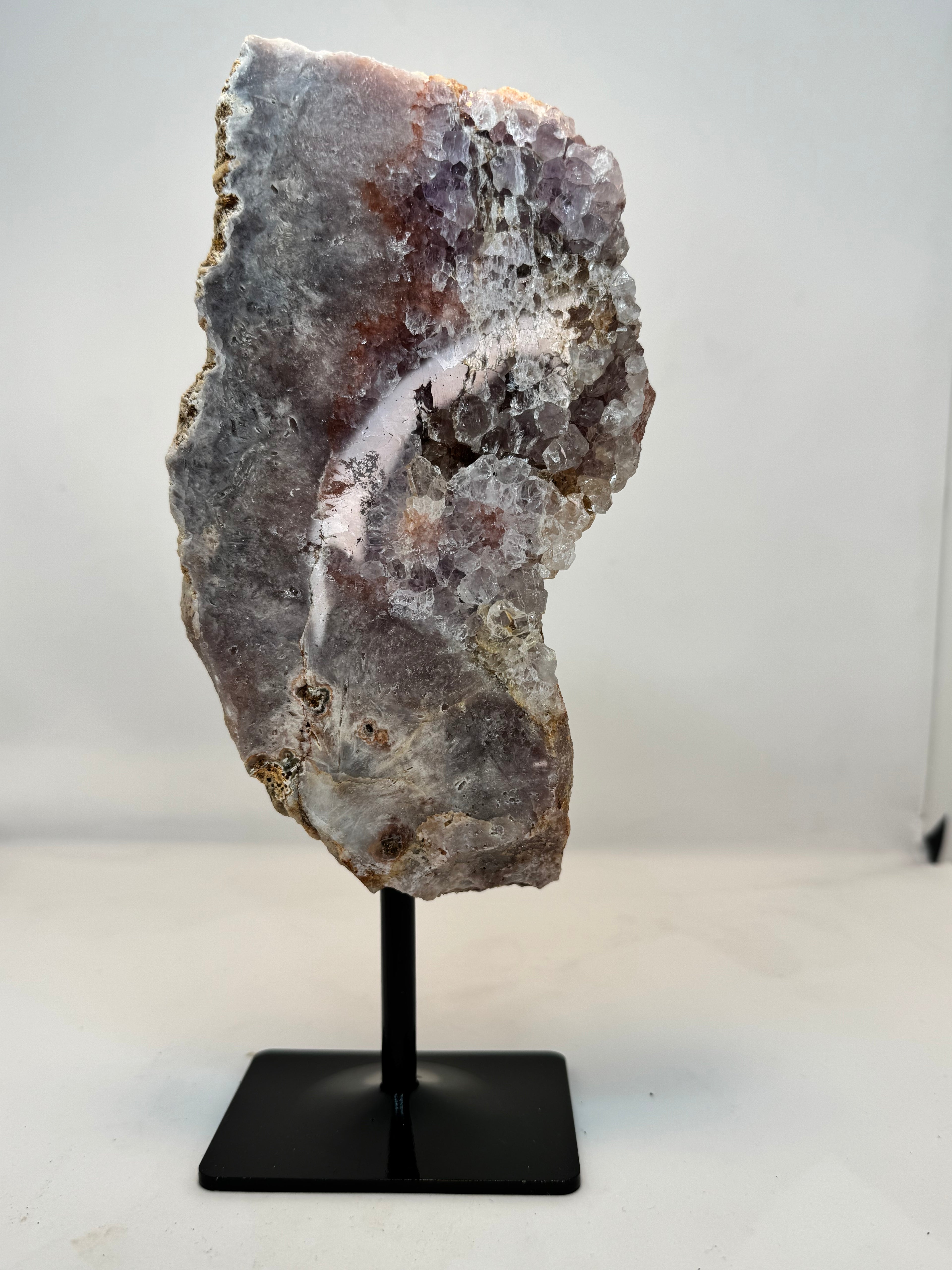 Pink Amethyst Slice 904g on Stand | Natural Druzy Crystal Brazil | Radiant Crystals UK