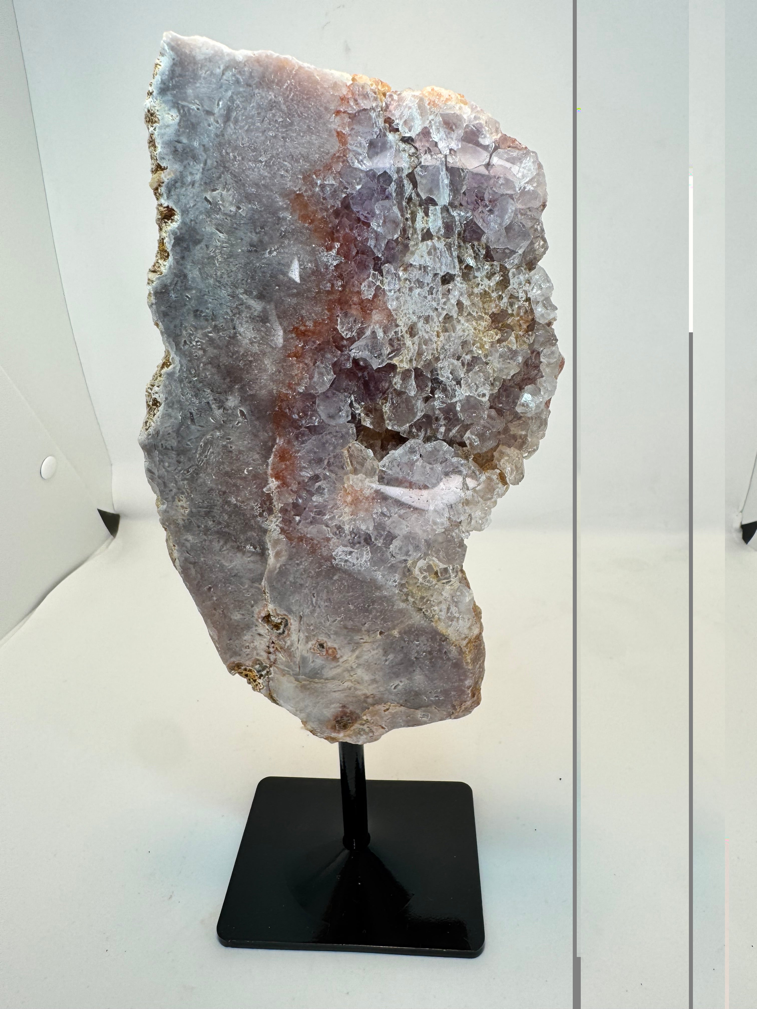Pink Amethyst Slice 904g on Stand | Natural Druzy Crystal Brazil | Radiant Crystals UK