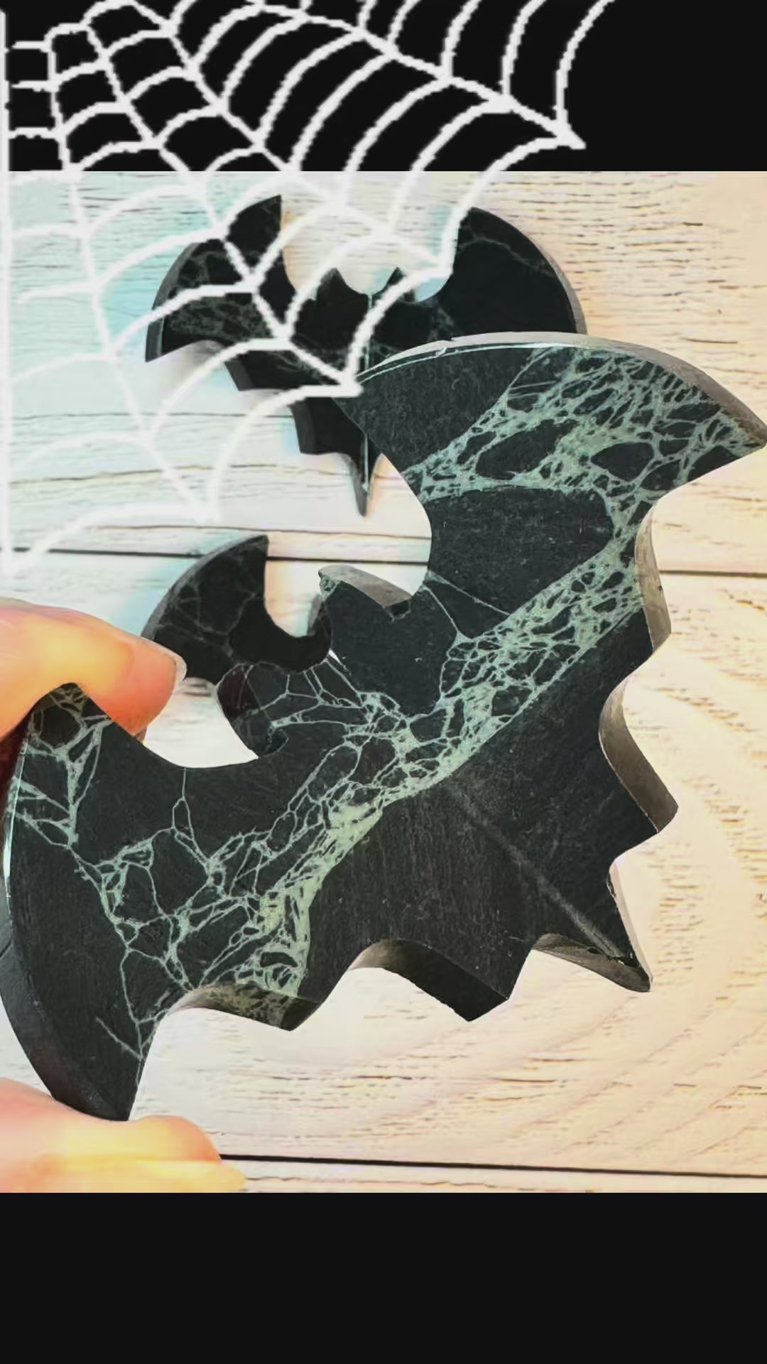 spiderweb Obsidian 3D Bat – Polished Grounding Crystal for Protection, Stability & Emotional Clarity