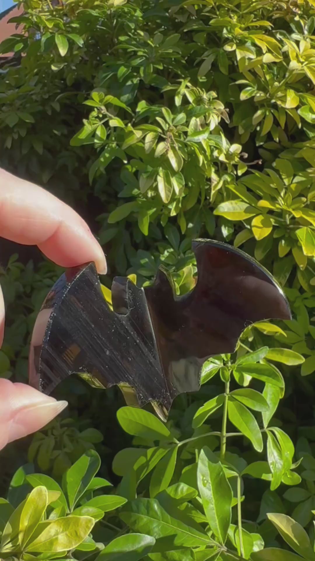 Midnight Lace Obsidian Bat Carving – Handcrafted Gothic Décor | Natural Obsidian Sculpture | Dark Academia | Halloween