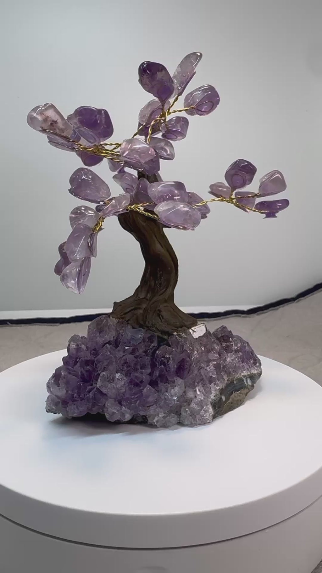 Crystal Tree on Amethyst Base | Rose Quartz Citrine or Amethyst | Radiant Crystals UK