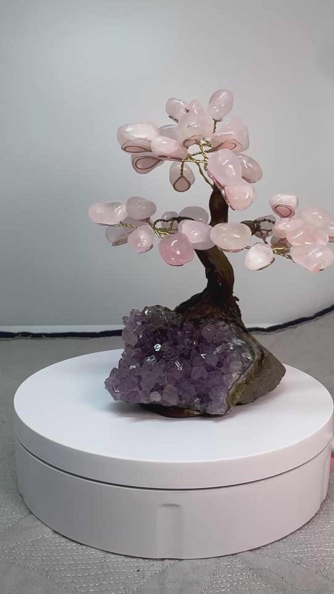 Crystal Tree on Amethyst Base | Rose Quartz Citrine or Amethyst | Radiant Crystals UK