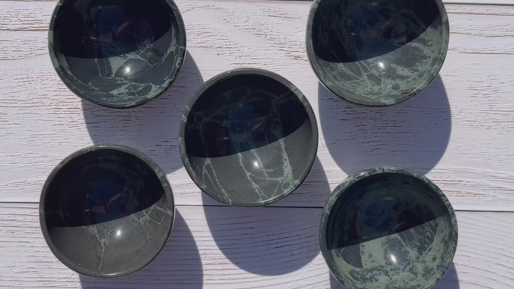 Spiderweb obsidian 3inch bowl – Handcrafted Nature Décor | Natural crystal Sculpture