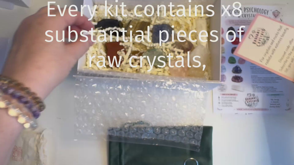 Colour Psychology Crystal Kit | Crystal Healing Gift | Self Care Gift | Mindfulness Box | Meditation Crystals | Wellness Gift