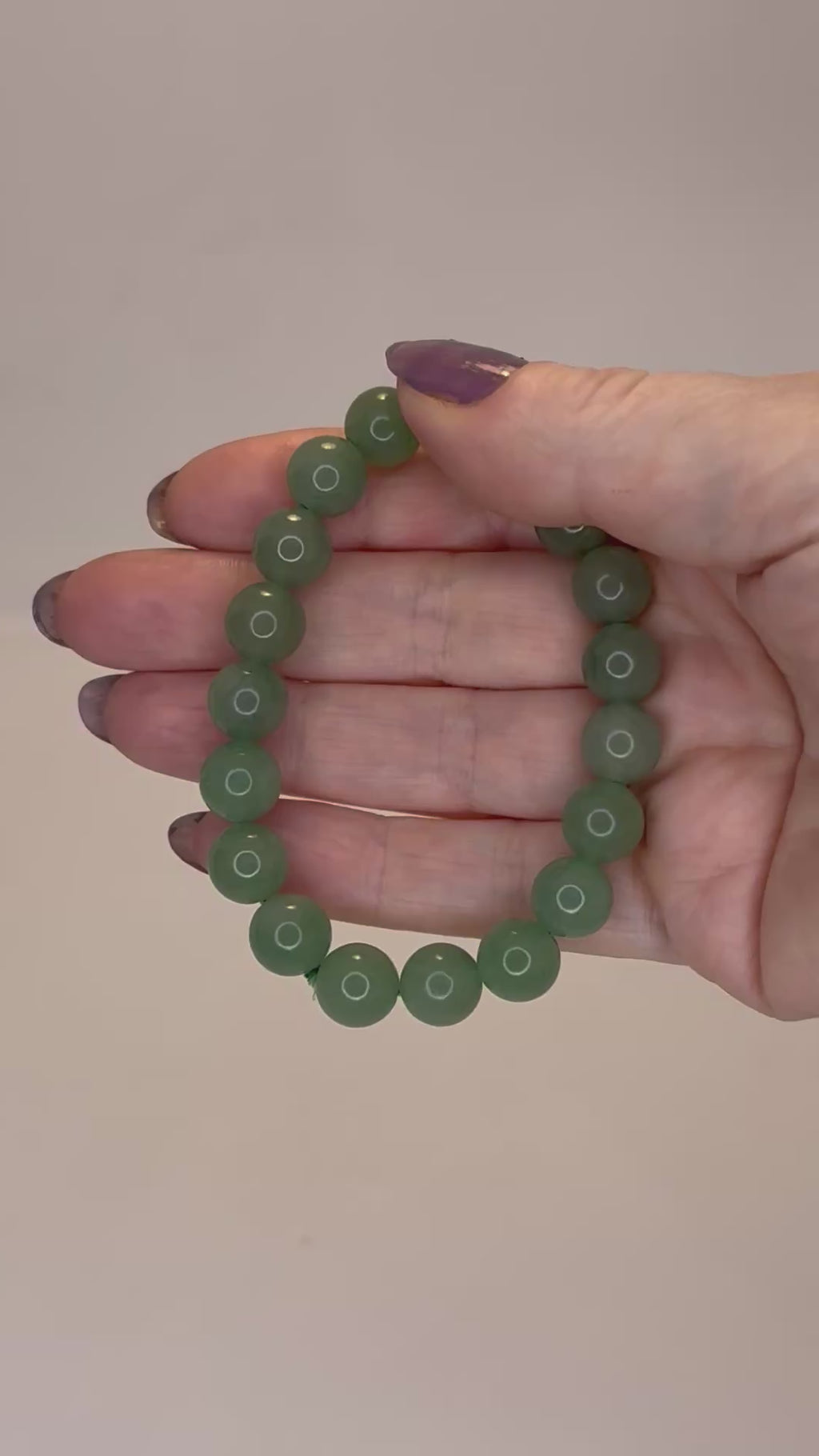 Jadeite Bracelet 10mm | Natural Green Crystal Bead Bracelet | Radiant Crystals UK