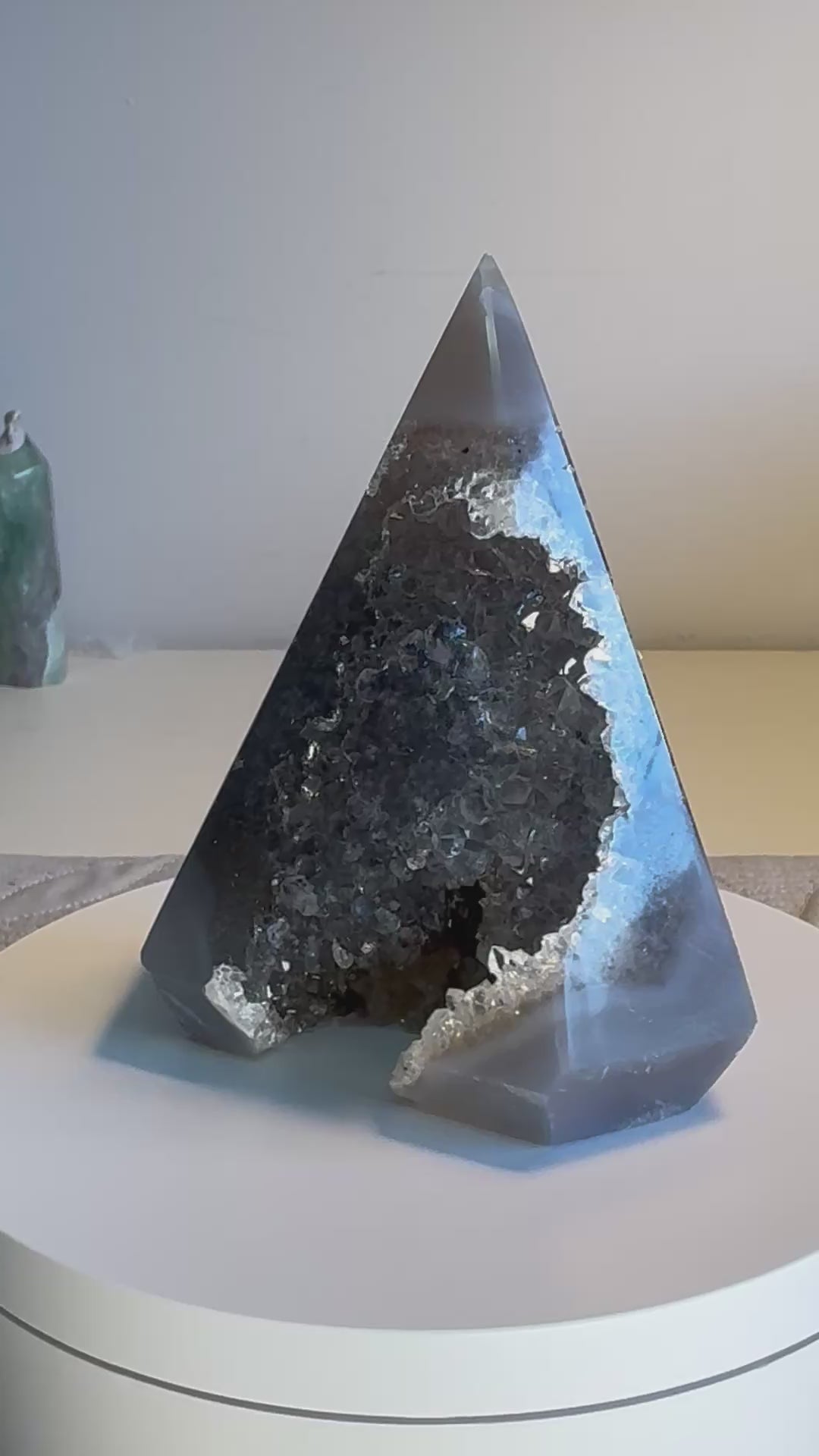 Druzy Agate Crystal Points | Natural Towers One-of-a-Kind Statement Piece | Radiant Crystals UK